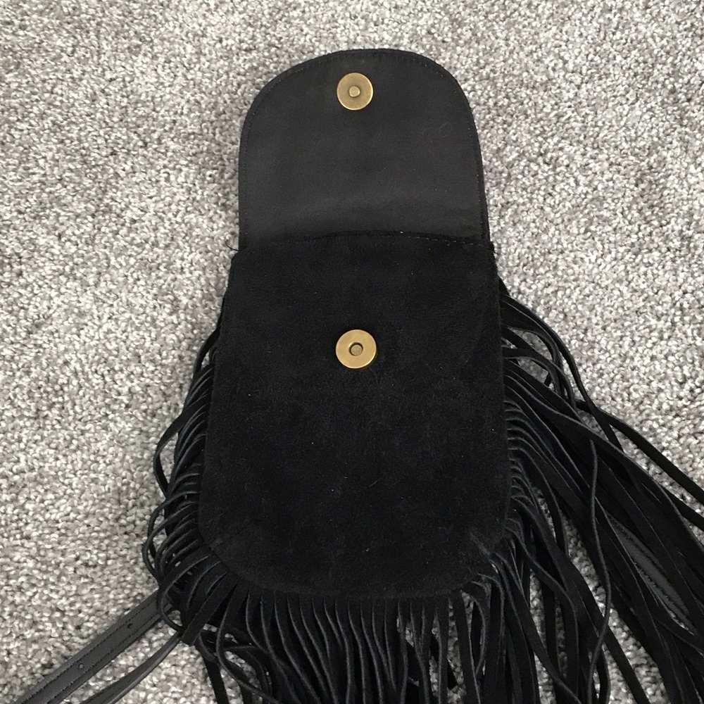 Lucky Brand Black Fringe Crossbody Bag - Picture 2 of 5